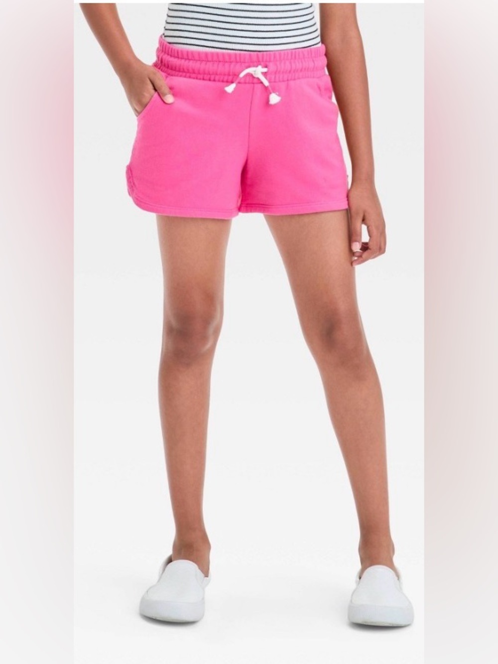 Cat & Jack Bright Pink Drawstring Girls' Shorts